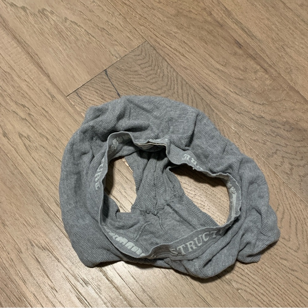 Vintage 90’s Structure Gray Ribbed Knit Brief - Picture 4 of 4